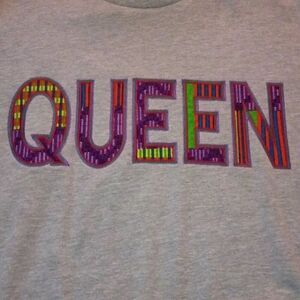 OFUURE by Tehilah QUEEN Women's Sweatshirt Size 2X Color Grey with Multicolor Em